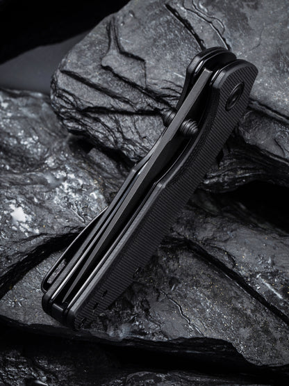 Civivi Thug 2 2.69" Black Stonewashed Nitro-V Black G10 Folding Knife by Matthew Christensen C20028C-1