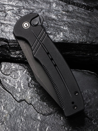 Civivi Cogent 3.47" Sandvik 14C28N Black G10 Folding Knife C20038D-1