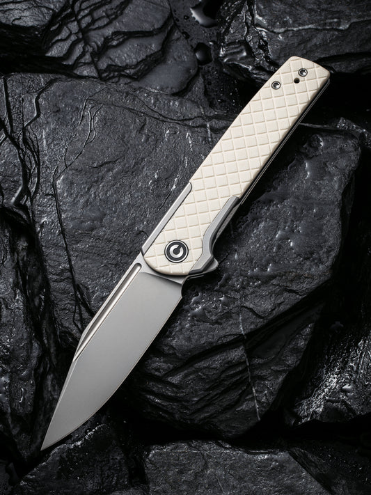 Civivi Cachet 3.48" Sandvik 14C28N Ivory G10 Folding Knife C20041B-2