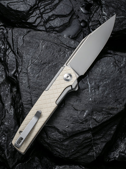 Civivi Cachet 3.48" Sandvik 14C28N Ivory G10 Folding Knife C20041B-2