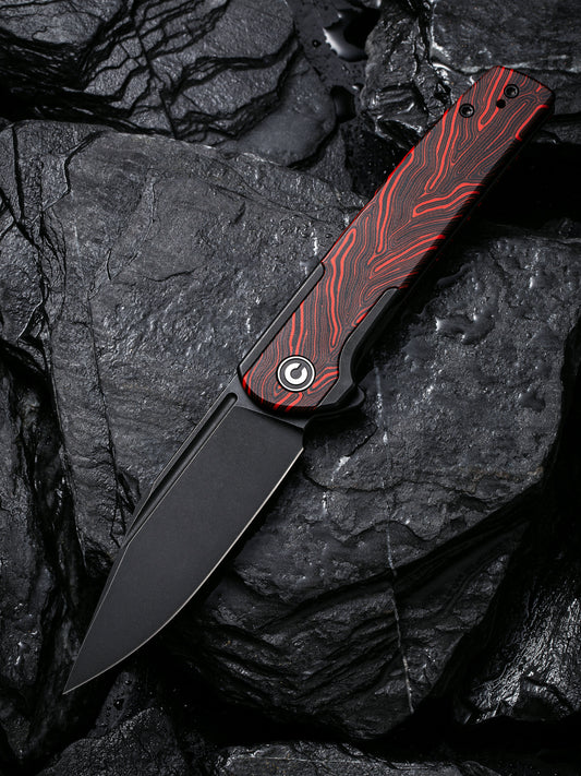 Civivi Cachet 3.48" Sandvik 14C28N Black/Red G10 Folding Knife C20041C-1