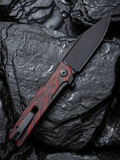 Civivi Cachet 3.48" Sandvik 14C28N Black/Red G10 Folding Knife C20041C-1