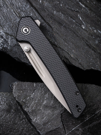 Civivi Keen Nadder 3.48" N690 Tanto Black G10 Folding Knife C2021A