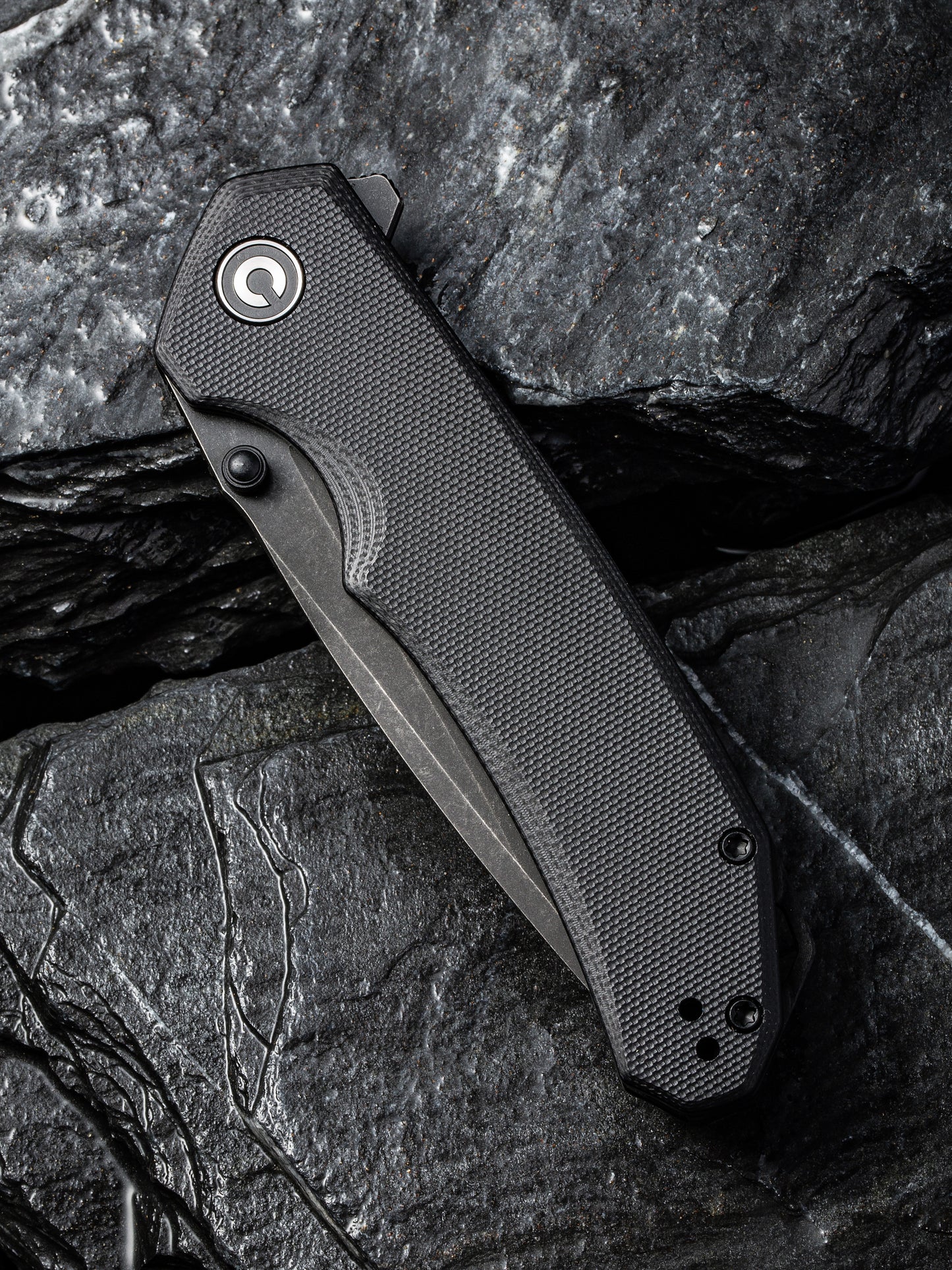 Civivi Brazen Tanto 3.46" D2 Black Stonewashed Black G10 Folding Knife C2023C
