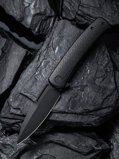 Civivi Cetos 3.48" Black Stonewashed 14C28N Black Micarta Coarse Folding Knife C21025B-2