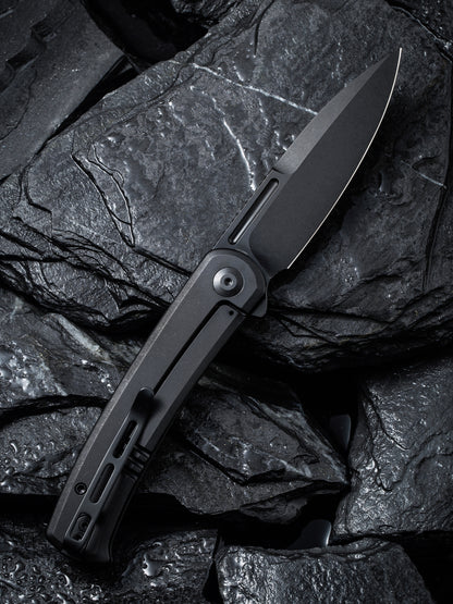 Civivi Cetos 3.48" Black Stonewashed 14C28N Black Micarta Coarse Folding Knife C21025B-2