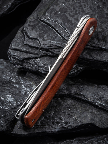 Civivi Cetos 3.48" 14C28N Cuibourtia Wood Folding Knife C21025B-4