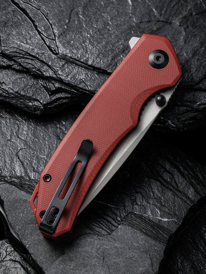Civivi Brazen 3.46" Sandvik 14C28N Burgundy G10 Folding Knife C2102B