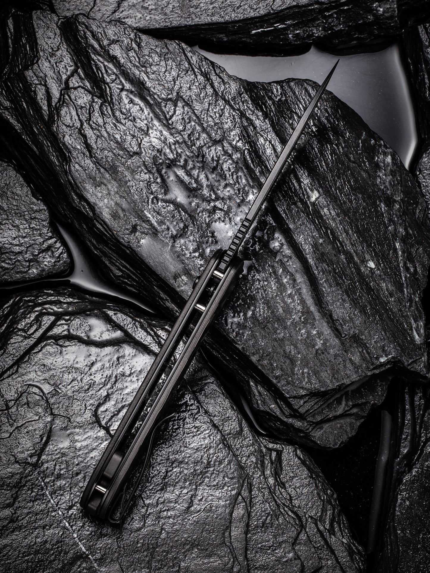 Civivi Elementum Button Lock 3.47" Black Damascus Marbled Carbon Fiber Folding Knife C2103DS-3