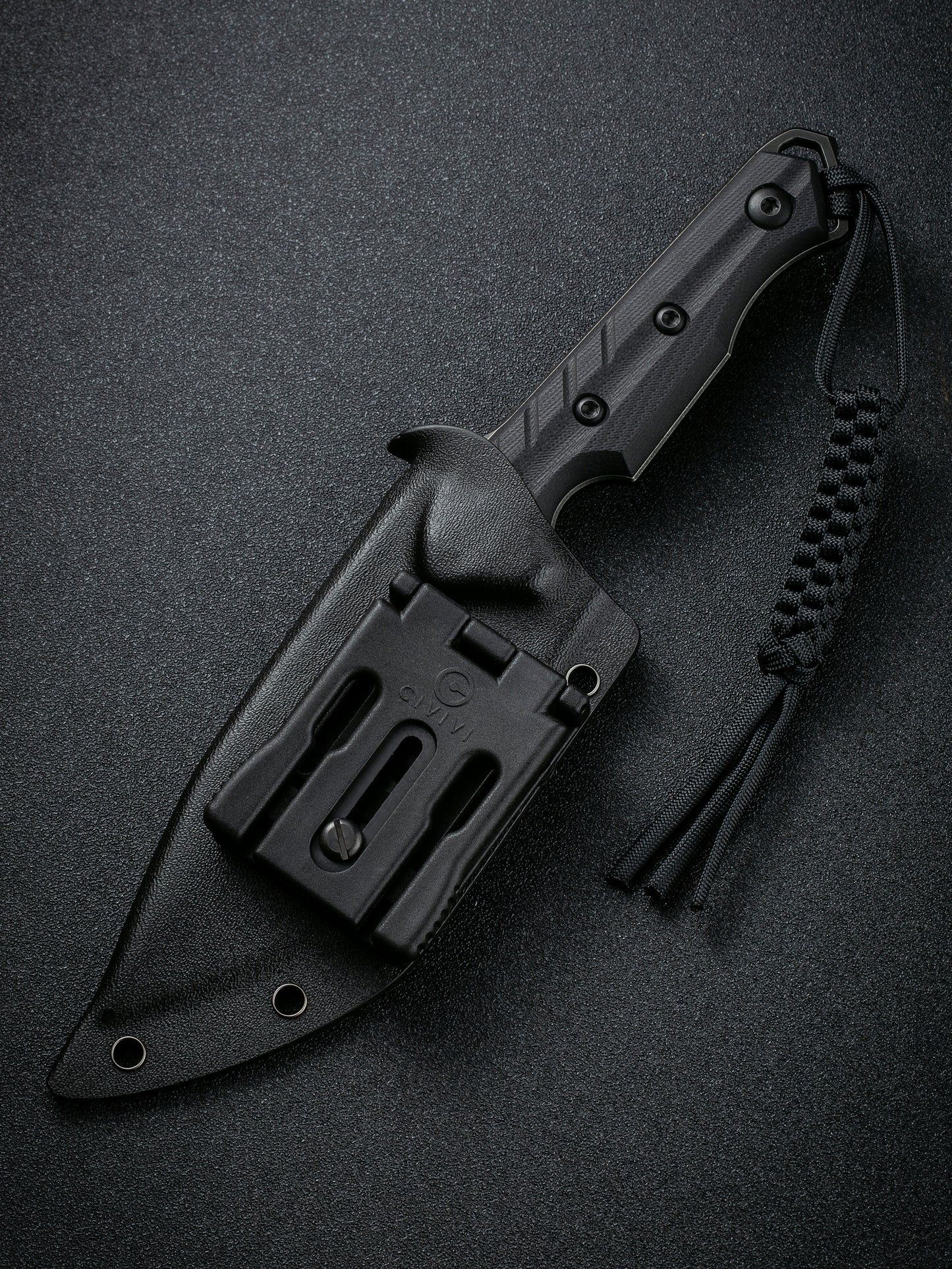 Civivi Maxwell 4.74" D2 Black Stonewashed G10 Fixed Blade Knife by Maciej Torbe C21040-1