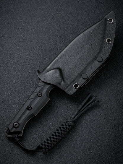 Civivi Maxwell 4.74" D2 Black Stonewashed G10 Fixed Blade Knife by Maciej Torbe C21040-1