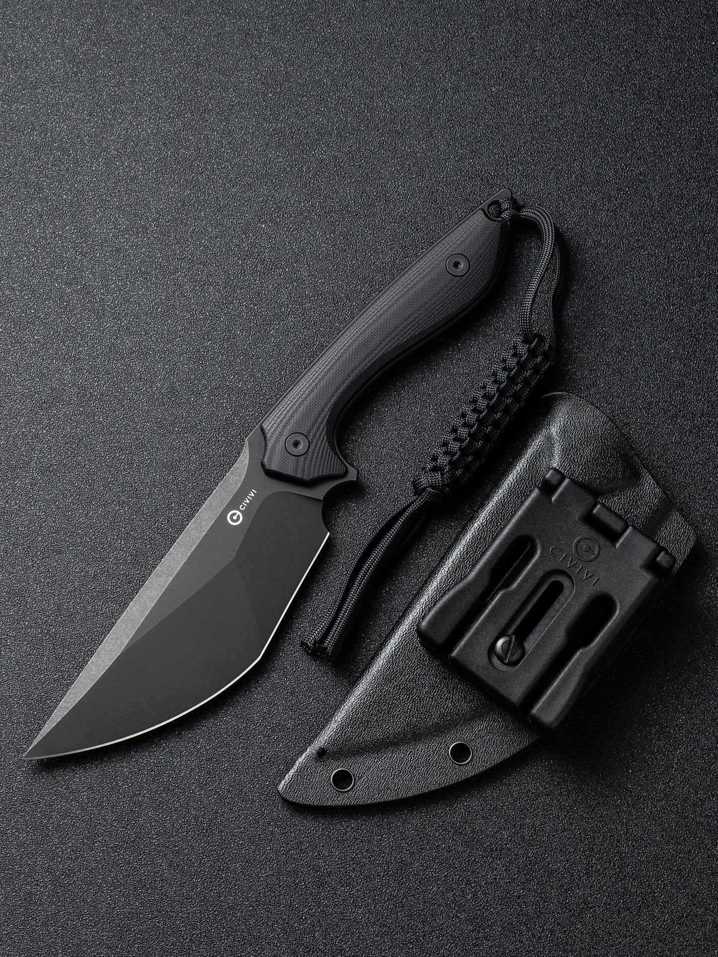 Civivi Concept 22 4.88" D2 Black G10 Fixed Blade Knife by Tuffknives C21047-1