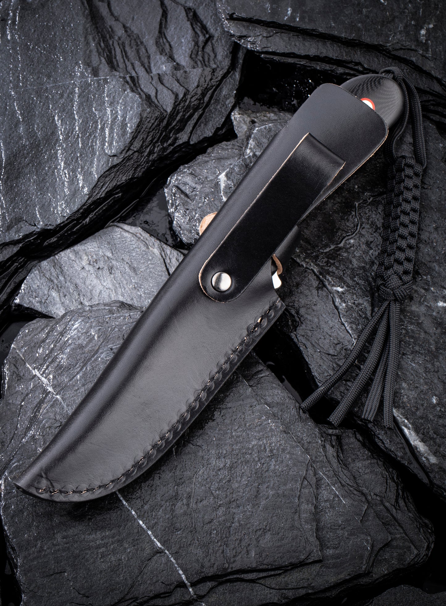 Civivi Fixed Blade Elementum 3.98" 10Cr15CoMoV G10 Knife with Leather Sheath C2104A