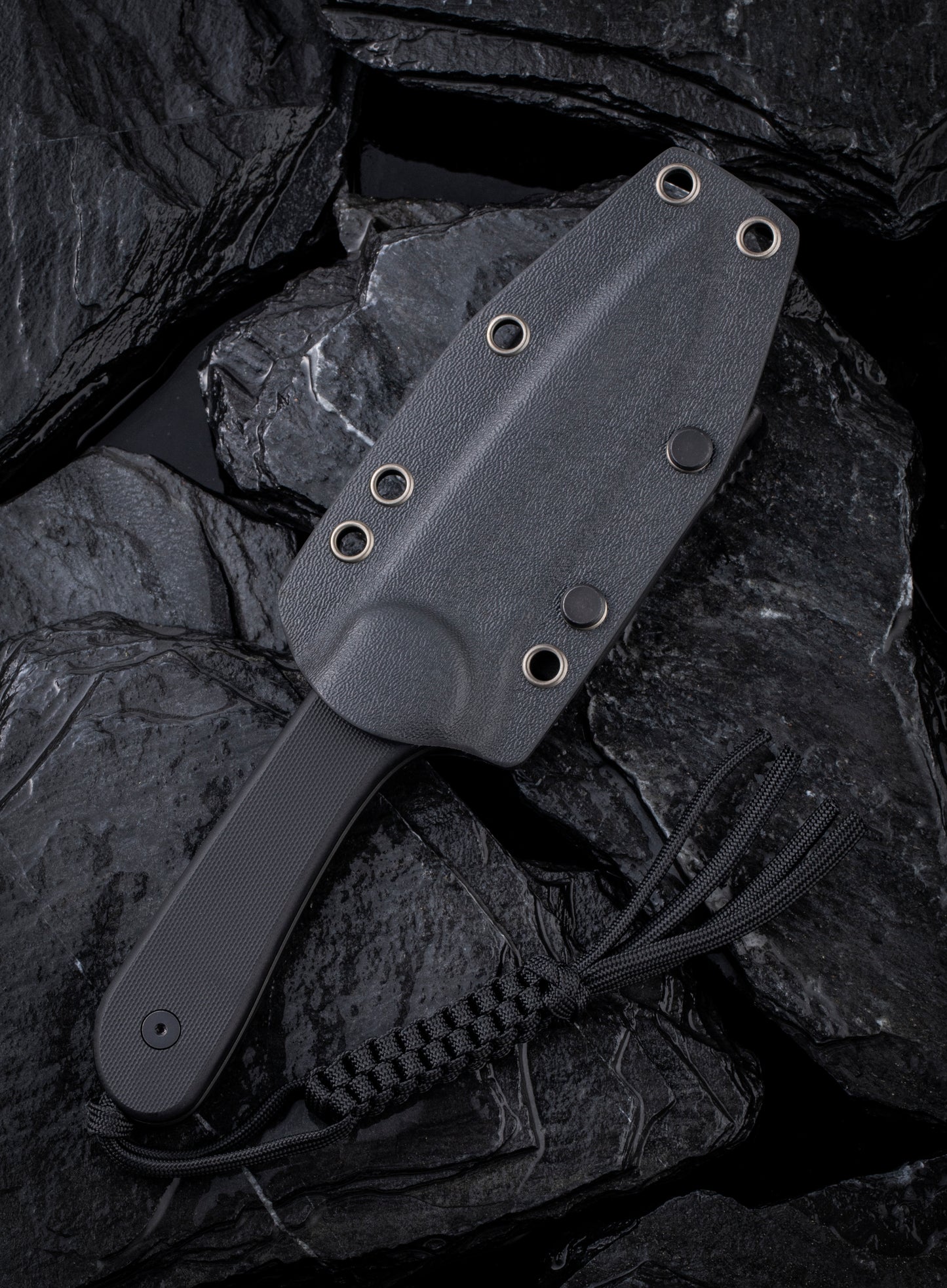 Civivi Fixed Blade Elementum Black 3.98" D2 G10 Knife with Kydex Sheath C2105A