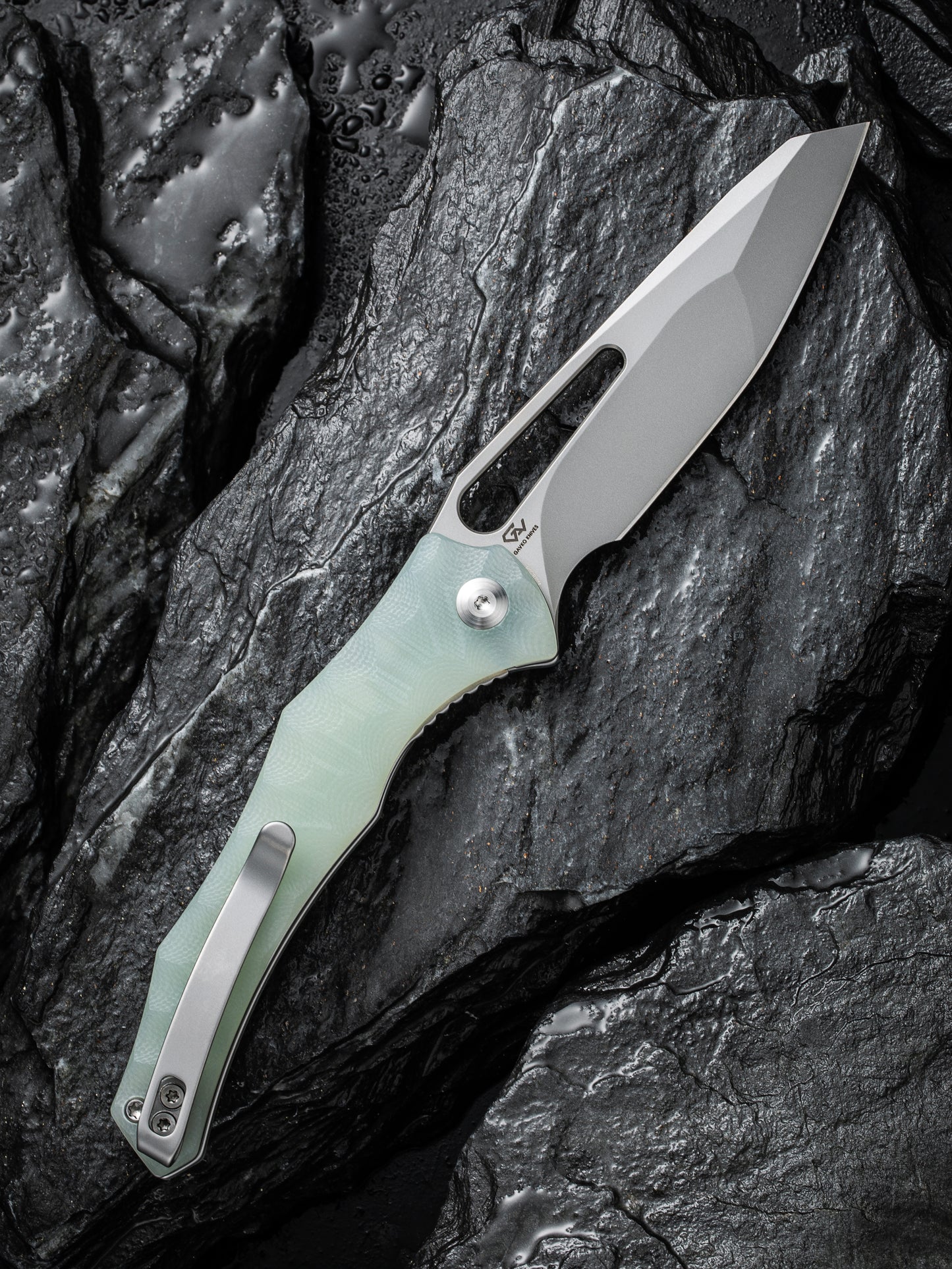 Civivi Spiny Dogfish 3.47" Sandvik 14C28N Natural G10 Folding Knife by Gavko C22006-2