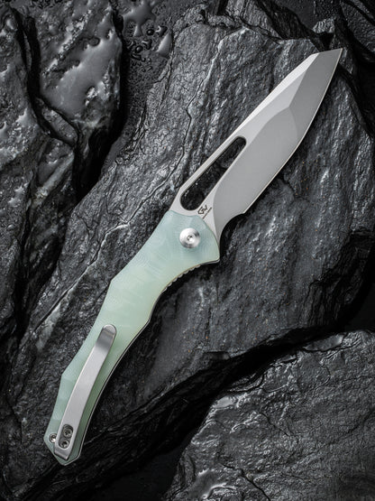 Civivi Spiny Dogfish 3.47" Sandvik 14C28N Natural G10 Folding Knife by Gavko C22006-2
