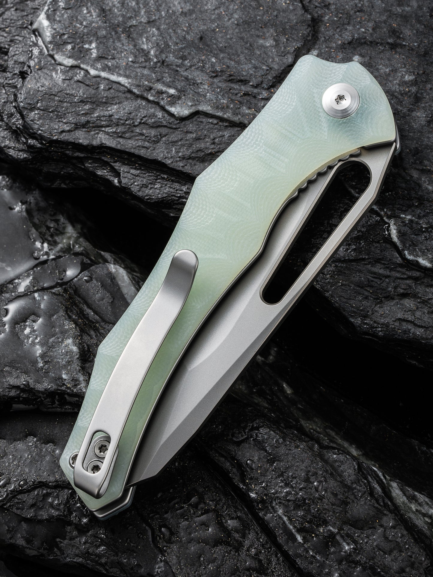 Civivi Spiny Dogfish 3.47" Sandvik 14C28N Natural G10 Folding Knife by Gavko C22006-2