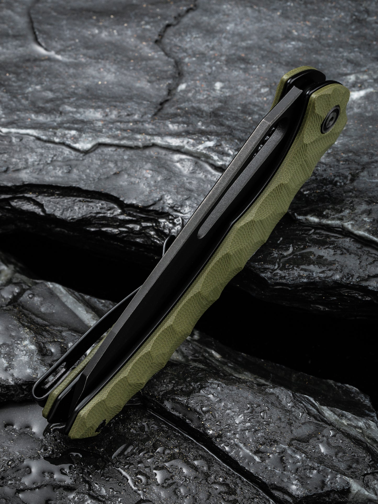 Civivi Spiny Dogfish 3.47" Sandvik 14C28N Black / OD Green G10 Folding Knife by Gavko C22006-3