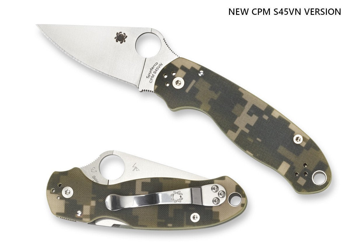 Spyderco Para 3 2.95" CPM S45VN Digital Camo G-10 Folding Knife C223GPCMO