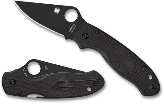 Spyderco Para 3 Lightweight Black DLC 2.92" CTS BD1N FRN Folding Knife C223PBBK