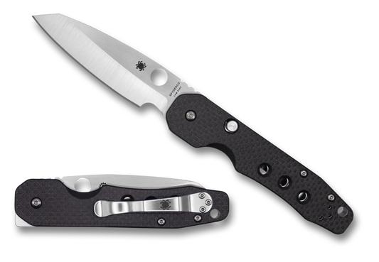 Spyderco Smock 3.39" CPM S30V Carbon Fiber/G10 Front Flipper Folding Knife C240CFP