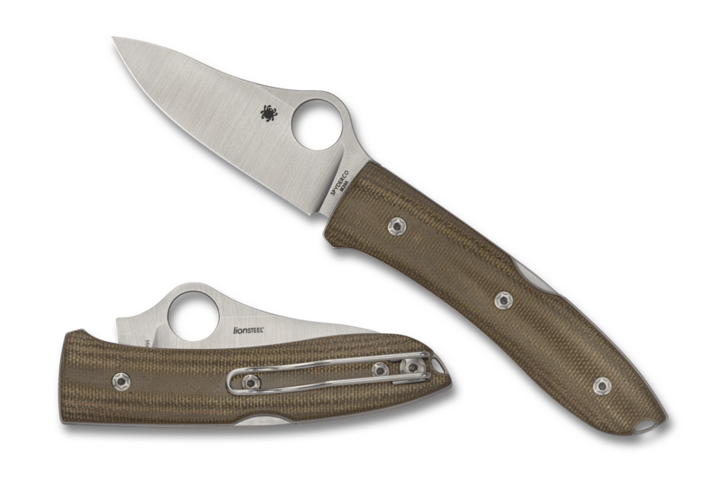 Spyderco LionSteel SpyOpera 2.90" M390 Micarta Folding Knife C255CMP