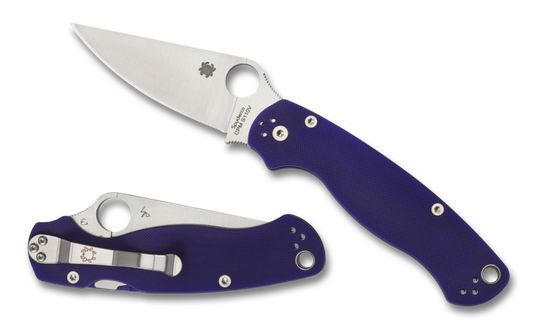 Spyderco ParaMilitary 2 Dark Blue 3.42" CPM S110V G-10 Folding Knife C81GPDBL2