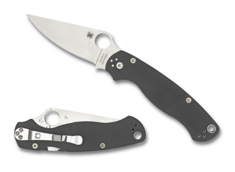 Spyderco ParaMilitary 2 3.47" Maxamet Dark Gray G-10 Folding Knife C81GPDGY2