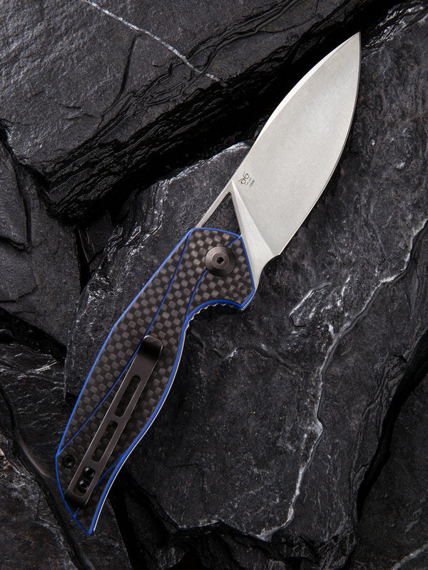 Civivi Elijah Isham Anthropos 3.25" D2 Blue G10 Carbon Fiber Folding Knife C903B