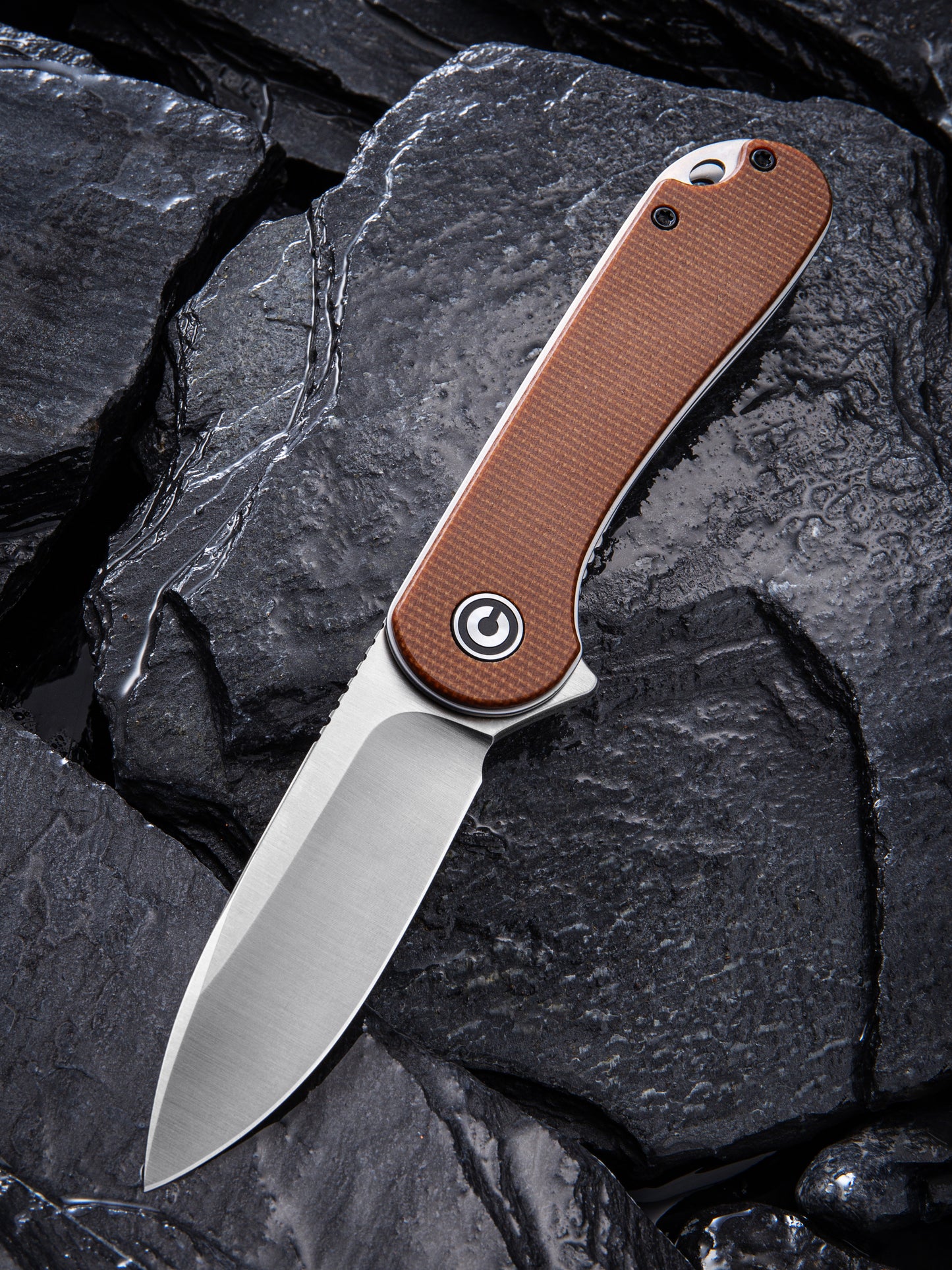 Civivi Elementum 2.96" D2 Brown Micarta Folding Knife C907M