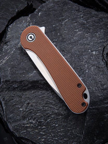 Civivi Elementum 2.96" D2 Brown Micarta Folding Knife C907M