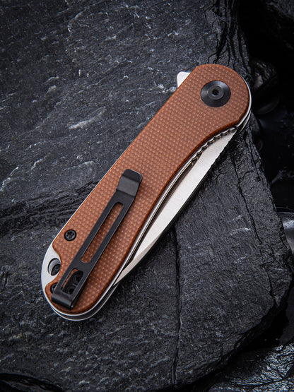 Civivi Elementum 2.96" D2 Brown Micarta Folding Knife C907M