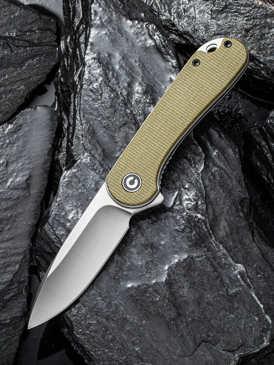 Civivi Elementum 2.96" D2 Olive Green Micarta Folding Knife C907S