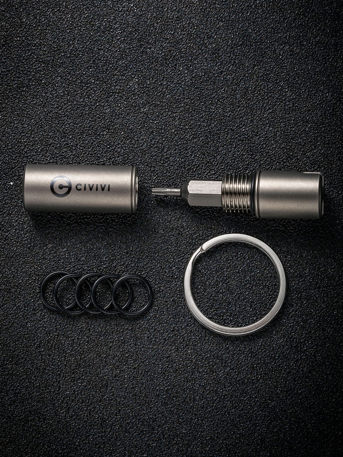 Civivi Key Bit Gray Titanium T6+T8 Torx Tool by Ostap Hel C20048-1