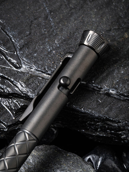 Civivi Coronet 5" Black Titanium Pen with Spinner Bearing Top CP-02B