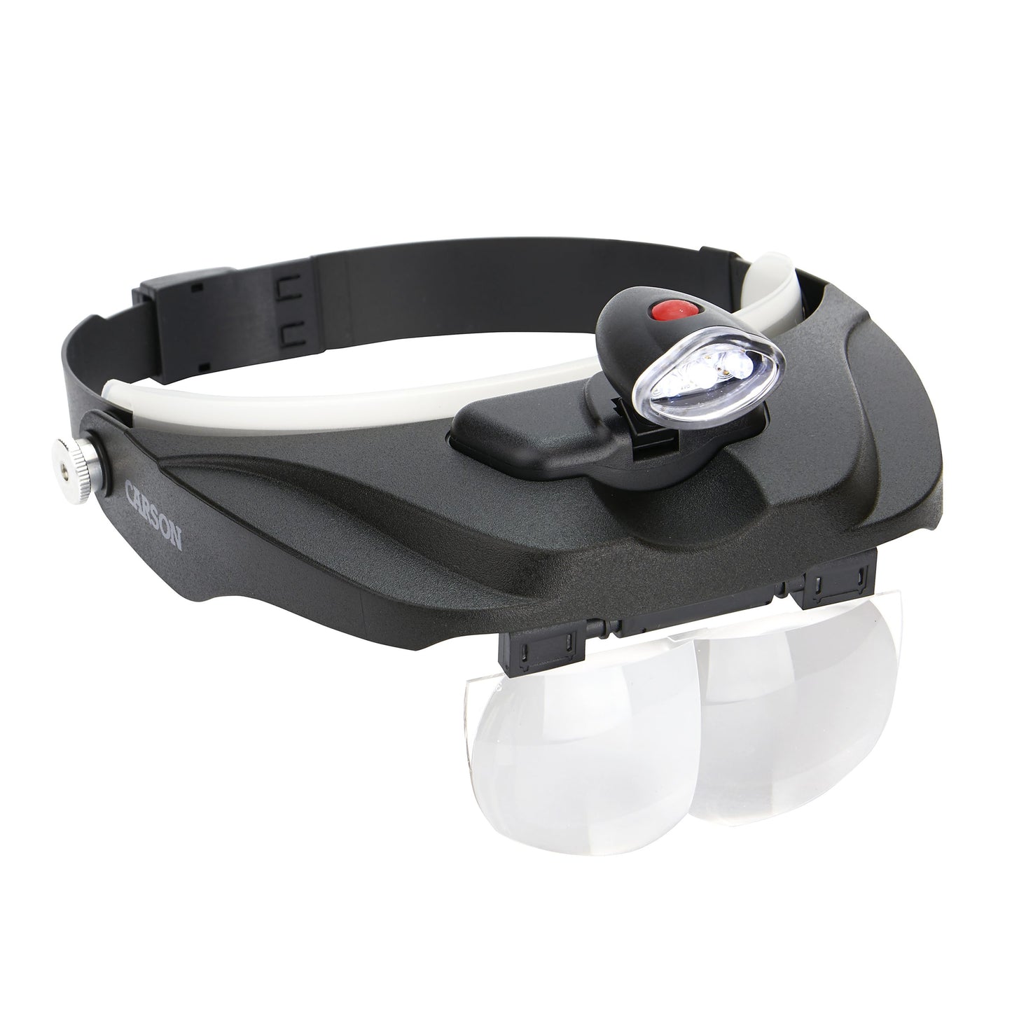 Carson PRO Series MagniVisor Deluxe Head-Worn LED Lighted Magnifier with 4 Lenses CP-60