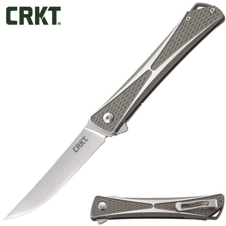 CRKT Crossbones 3.5" IKBS Folding Knife with Flipper - Jeff Park Design - 7530
