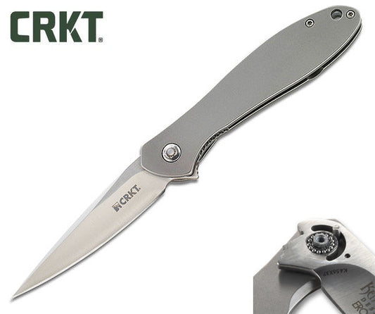 CRKT Eros Flat Handle 2.84" AUS8 IKBS Folding Knife - Ken Onion Design - K456XXP