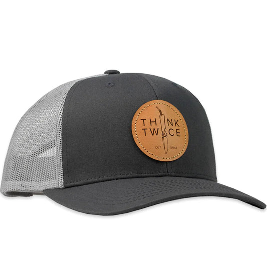 Chris Reeve CRK Think Twice Trucker Hat - Canvas/Mesh with Leather Patch