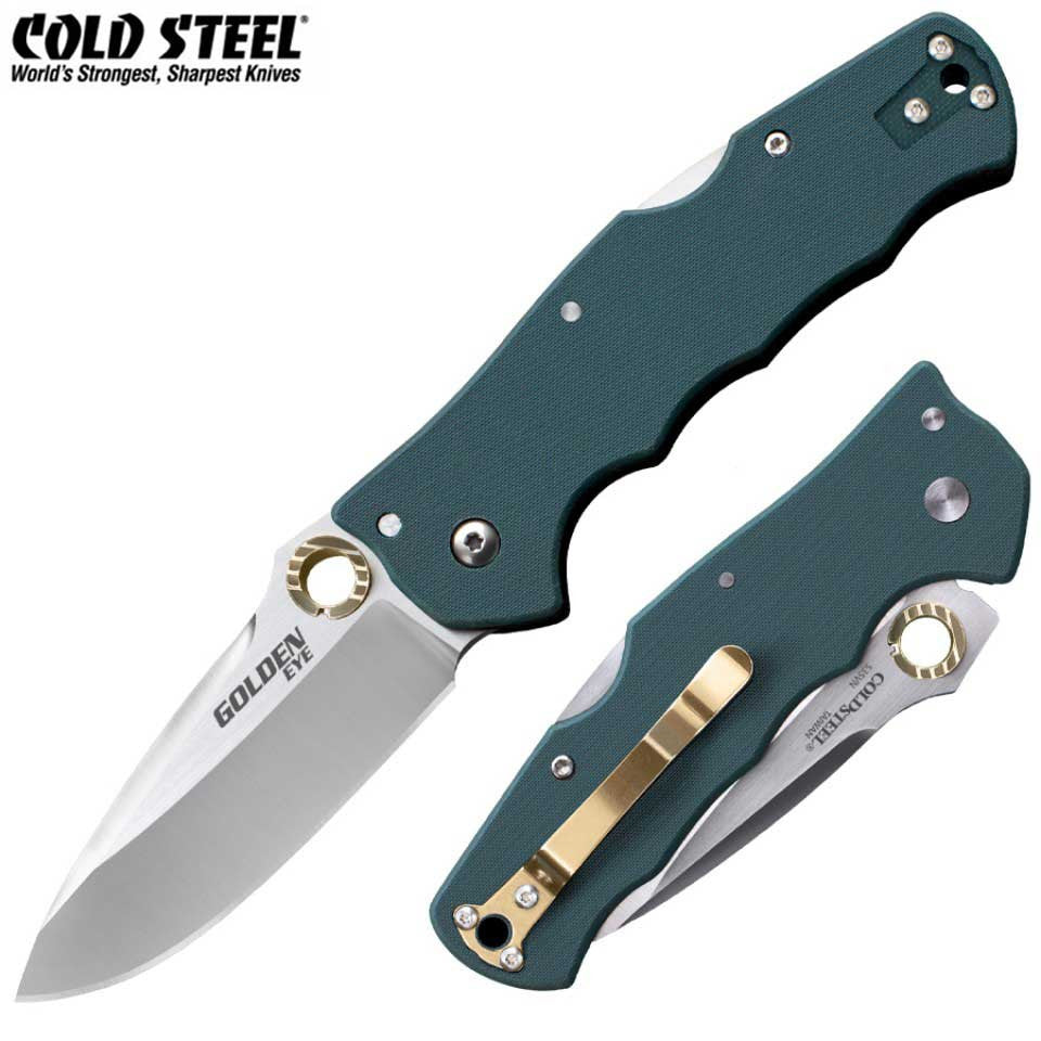 Cold Steel Golden Eye 3.5" CPM S35VN Spear Point Folding Knife 62QFGS