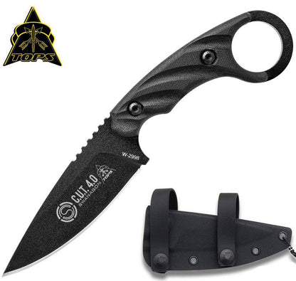 TOPS Knives C.U.T. 4.0 Blackout Edition Combat Utility Tool Knife