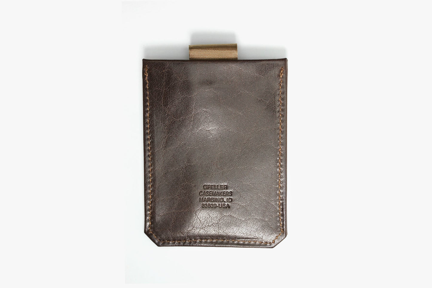 Chris Reeve Card Wallet Dark Brown Leather - Handmade by Gfeller Casemakers
