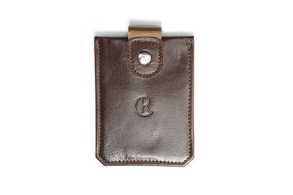 Chris Reeve Card Wallet Dark Brown Leather - Handmade by Gfeller Casemakers