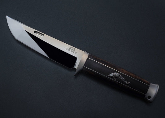 Rockstead DON T-ZDP 5.28" Polished ZDP189/VG10 Ebony Fixed Blade Knife