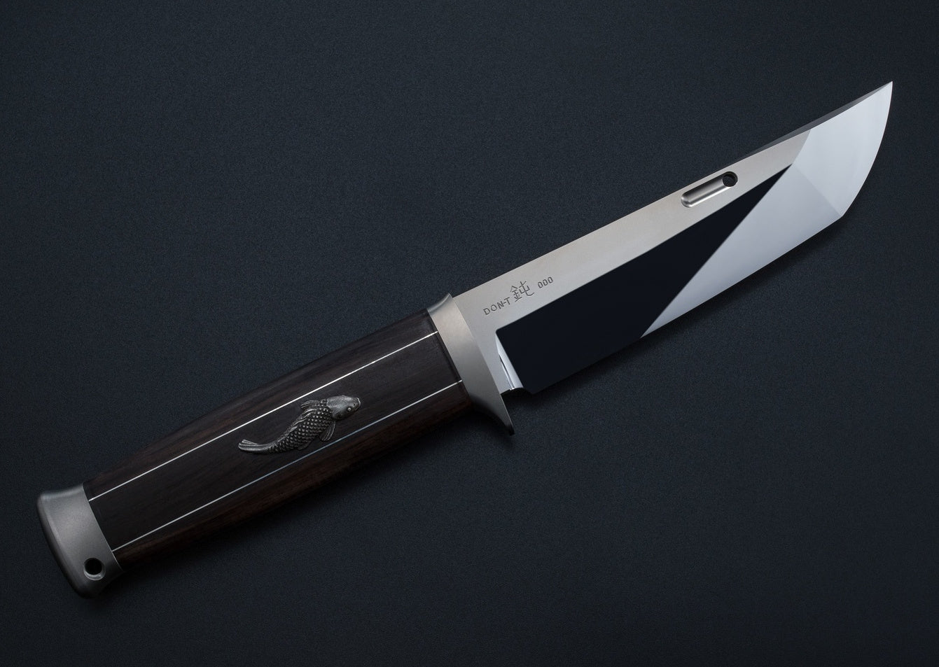 Rockstead DON T-ZDP 5.28" Polished ZDP189/VG10 Ebony Fixed Blade Knife