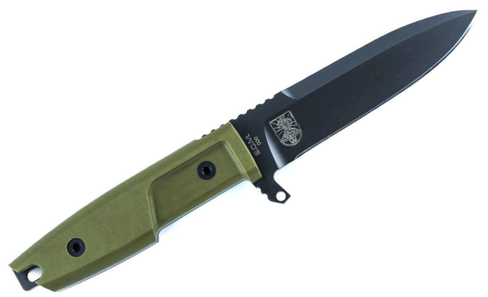 Extrema Ratio E.C.M Cobra 4.17" N690 DLC Green G10 Fixed Blade Knife with MOLLE Sheath