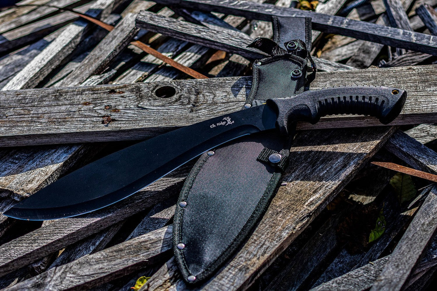 Elk Ridge Black 13" Bolo Machete with Ballistic Nylon Sheath