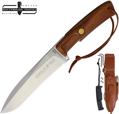 Extrema Ratio Dobermann IV Africa 7.3" N690 Fixed Blade Knife with Leather Sheath and Marlin Spike