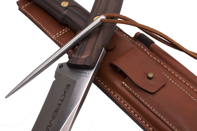 Extrema Ratio Dobermann IV Africa 7.3" N690 Fixed Blade Knife with Leather Sheath and Marlin Spike