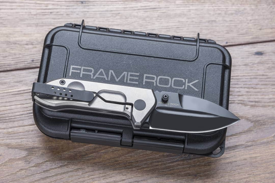 Extrema Ratio Frame Rock 3" N690 BLACK DLC Titanium Folding Knife